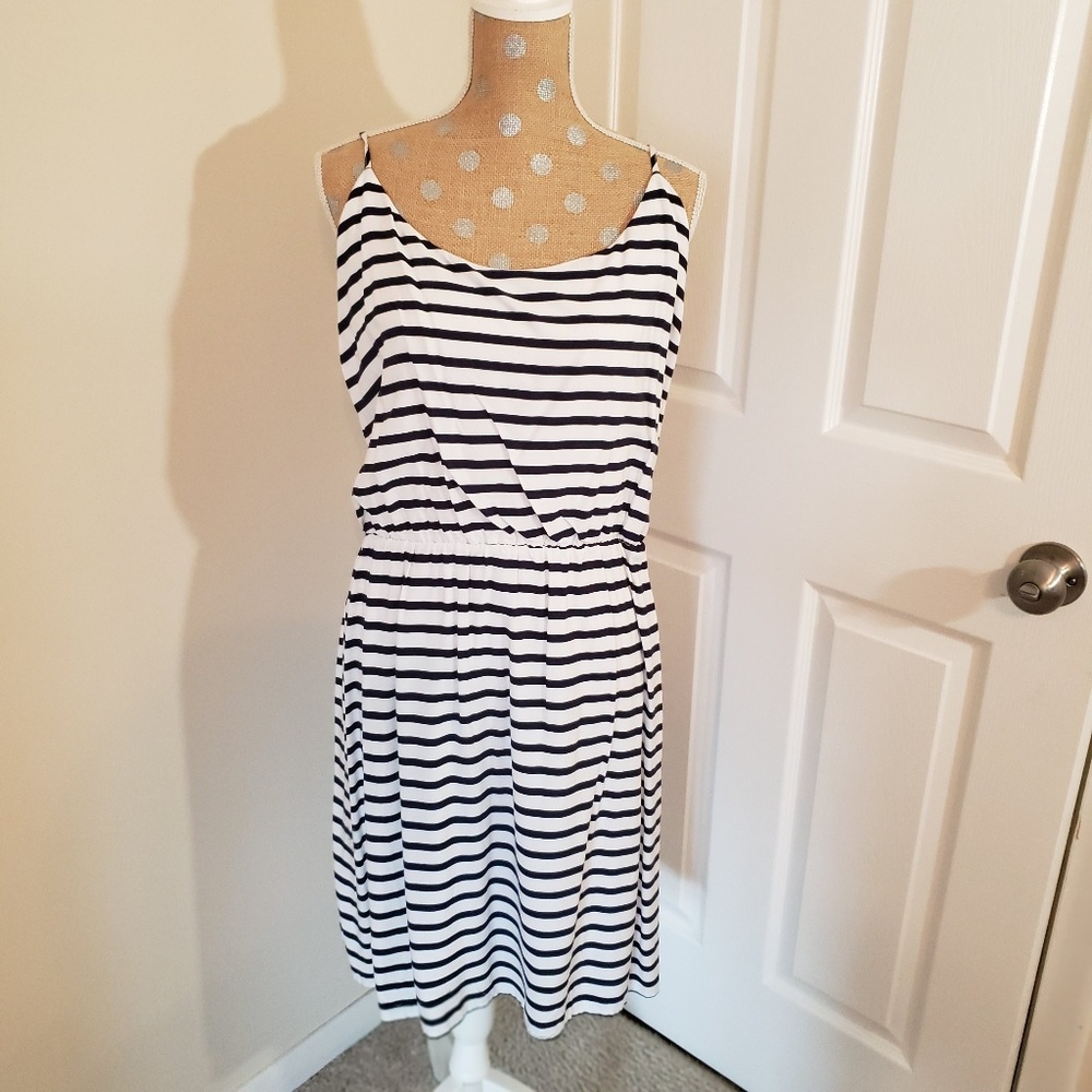 Navy & White striped Old Navy dress